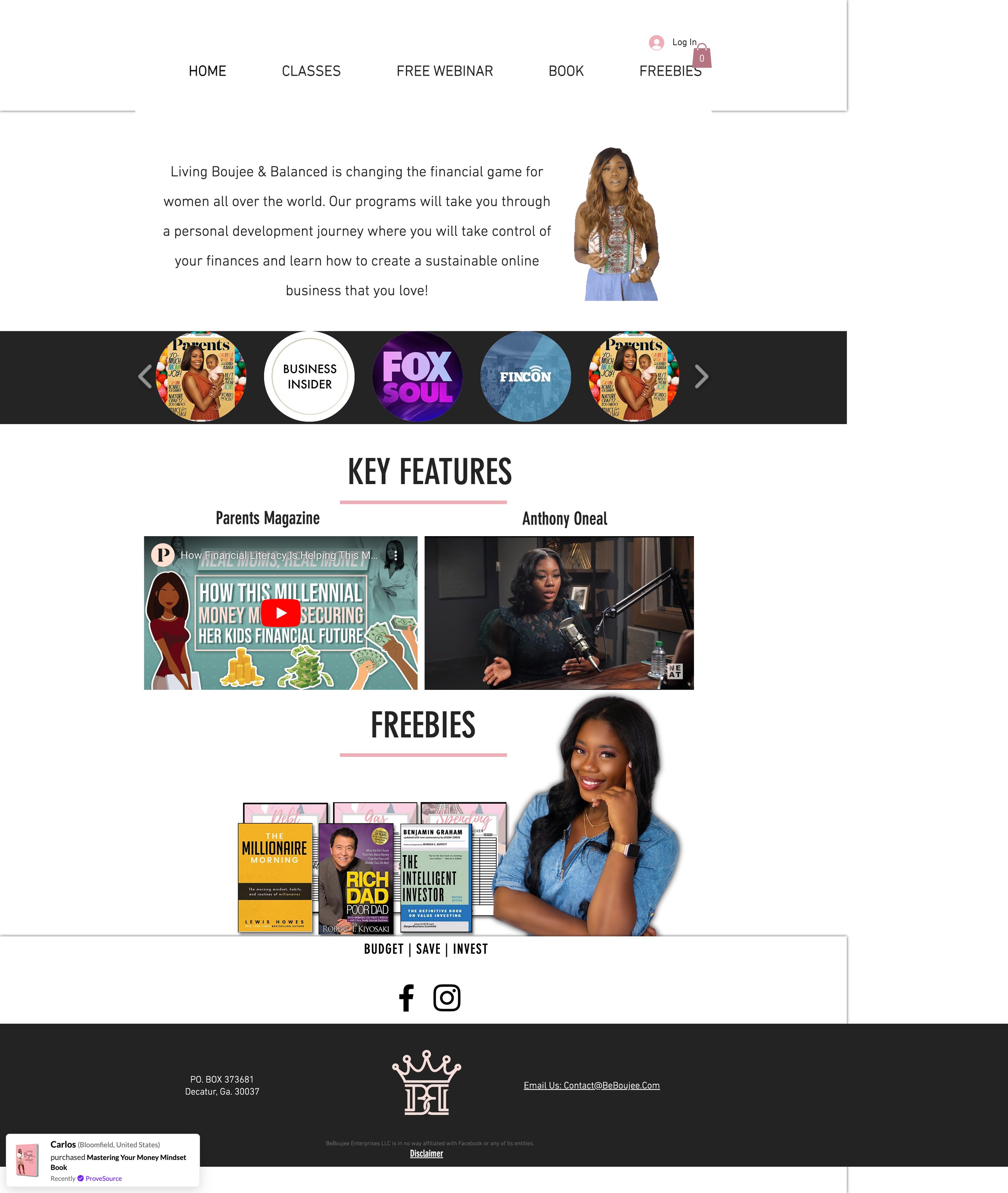 Current Boujee Banker website