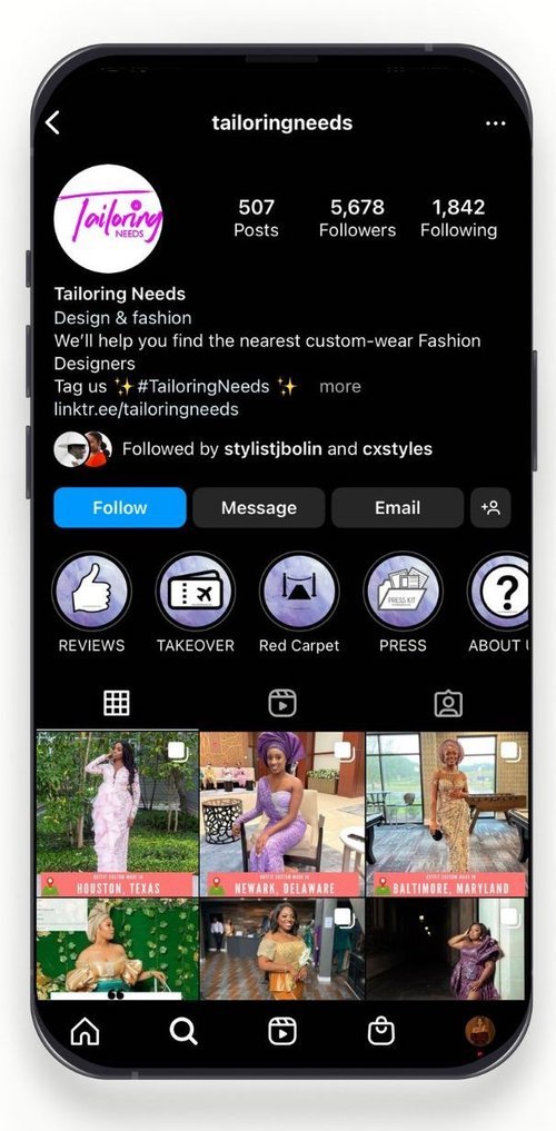 Tailoring Needs competitor screenshot